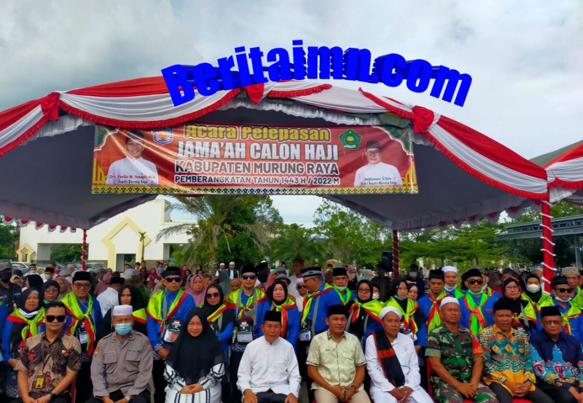 Babinsa Koramil 1013-07/Murung Wakili Pabung Hadiri Acara Pelepasan Jama’ah Calon Haji Kabupaten Murung Raya Tahun 2022
