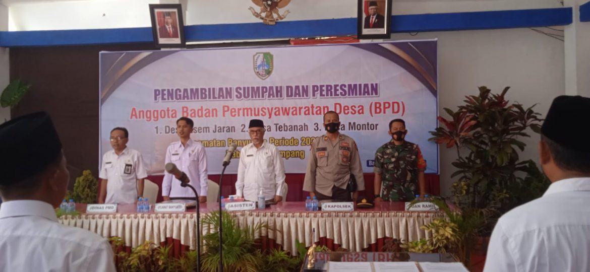 Peresmian Anggota BPD dari Tiga Desa di Kabupaten Sampang Periode 2022-2028
