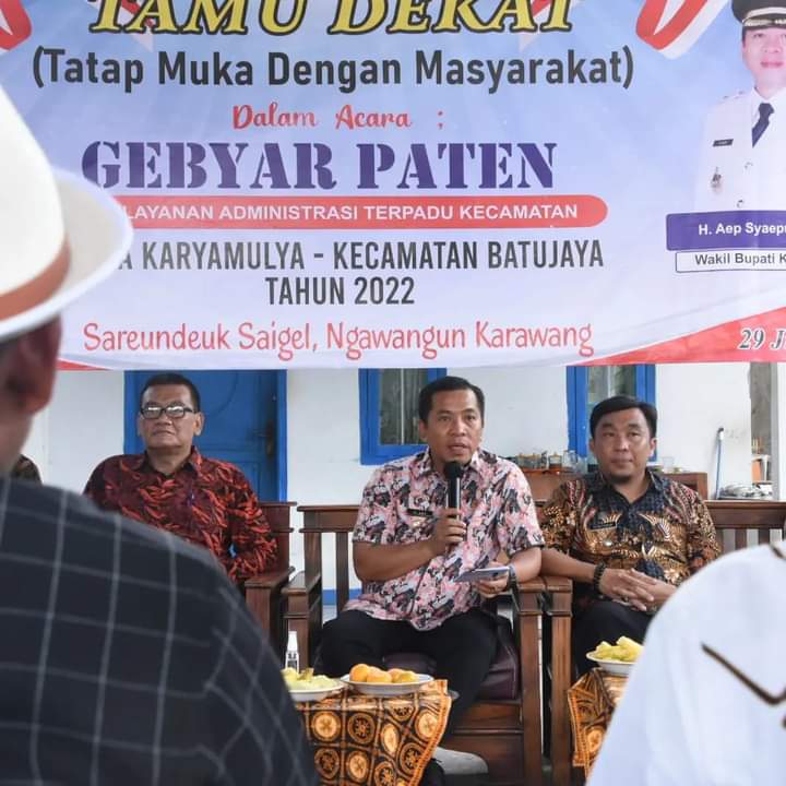 Dialog dengan Masyarakat Karyamulya di Gebyar Paten, Pemkab Karawang Terima Banyak Aspirasi