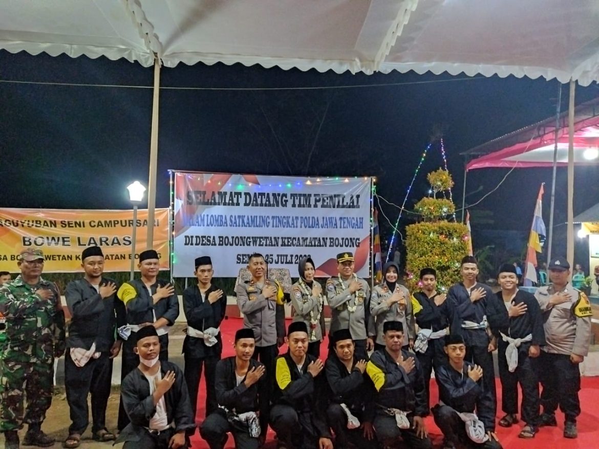 Juara I Tingkat Polres Pekalongan, Desa Bojongwetan Wakili Lomba Satkamling Tingkat Polda Jateng