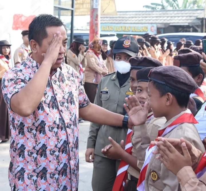 Wabup Karawang Disambut Pramuka di Gebyar Paten Kecamatan Batujaya