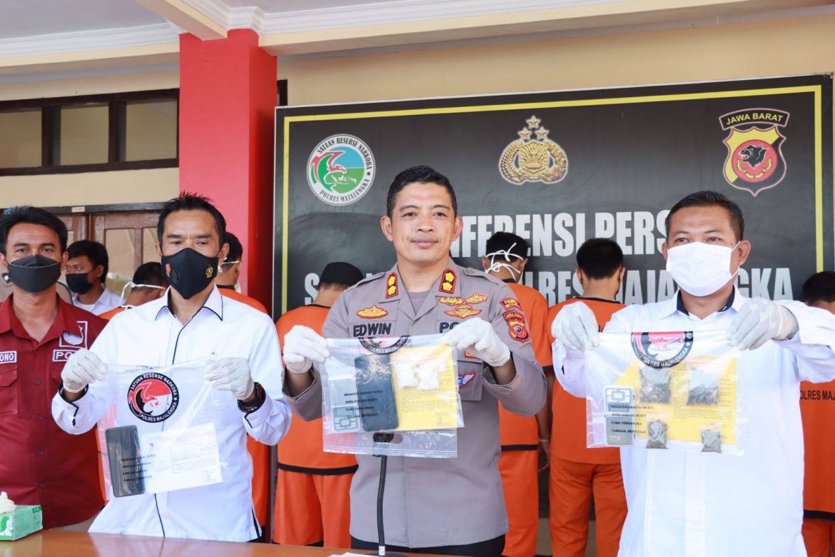 Sepanjang Agustus 2022, Polisi Amankan 9 Orang Terlibat Narkoba di Majalengka