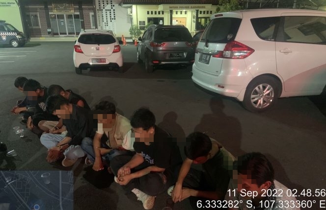 Polisi Ringkus 8 Remaja di Karawang, yang Diduga Hendak Tawuran