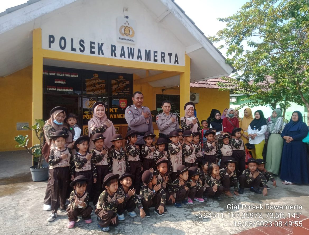 Wujudkan Polisi Sahabat Anak, Polsek Rawamerta Terima Kunjungan Pos PAUD Sahabat.