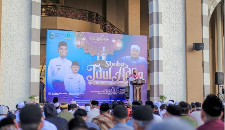 Shalat Idul Adha Perdana di DIC, Wali Kota Dumai Imbau Masyarakat untuk Berbagi Antar Sesama