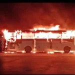 Begini Kronologi, Bus Primajasa Jurusan Bandung Terbakar di Cikarang Barat Bekasi