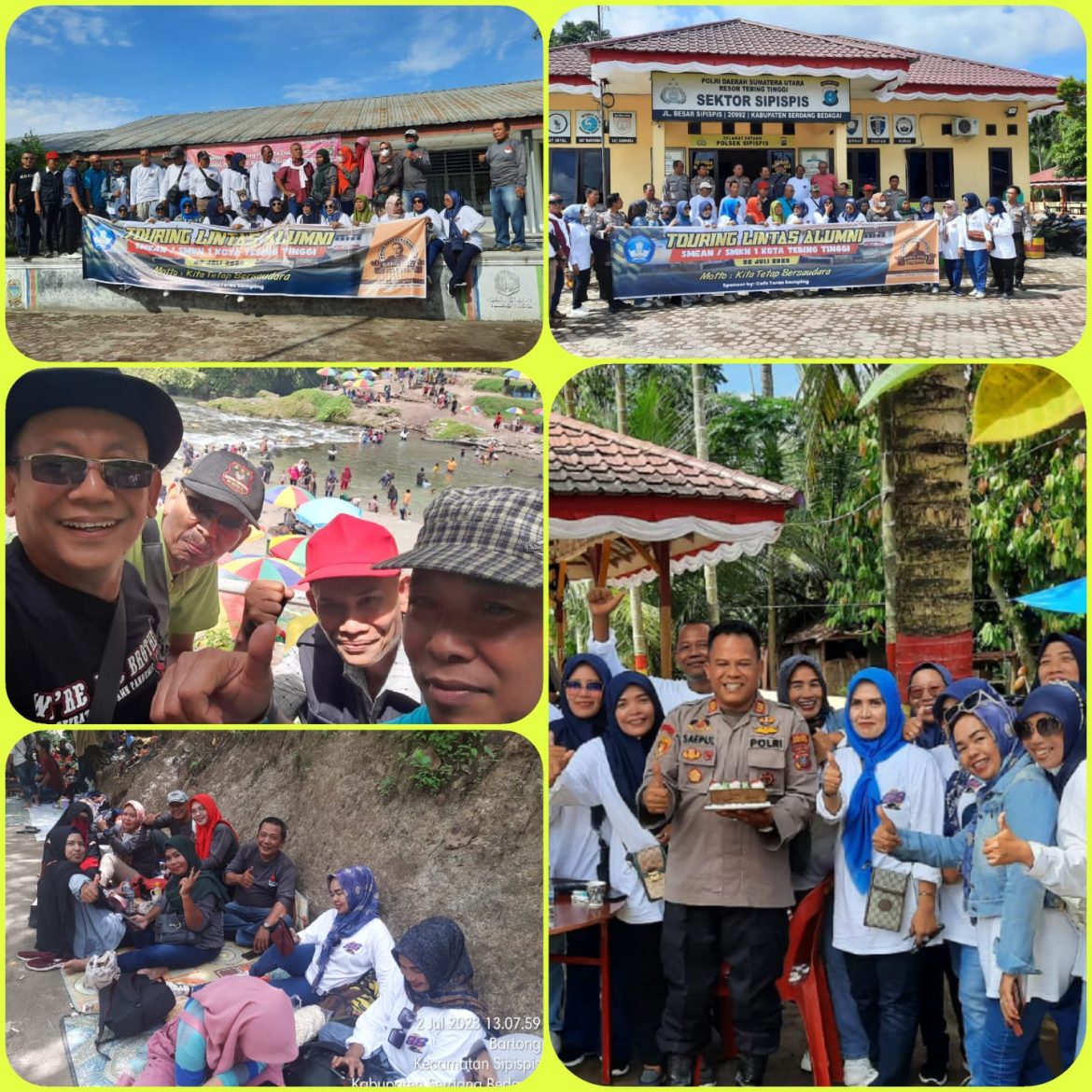 Peringati Hari Jadi Kota Tebingtinggi dan HUT Bhayangkara, Lintas Alumni SMEA Negeri Tebingtinggi Tour di Objek Wisata Arum Jeram Bartong