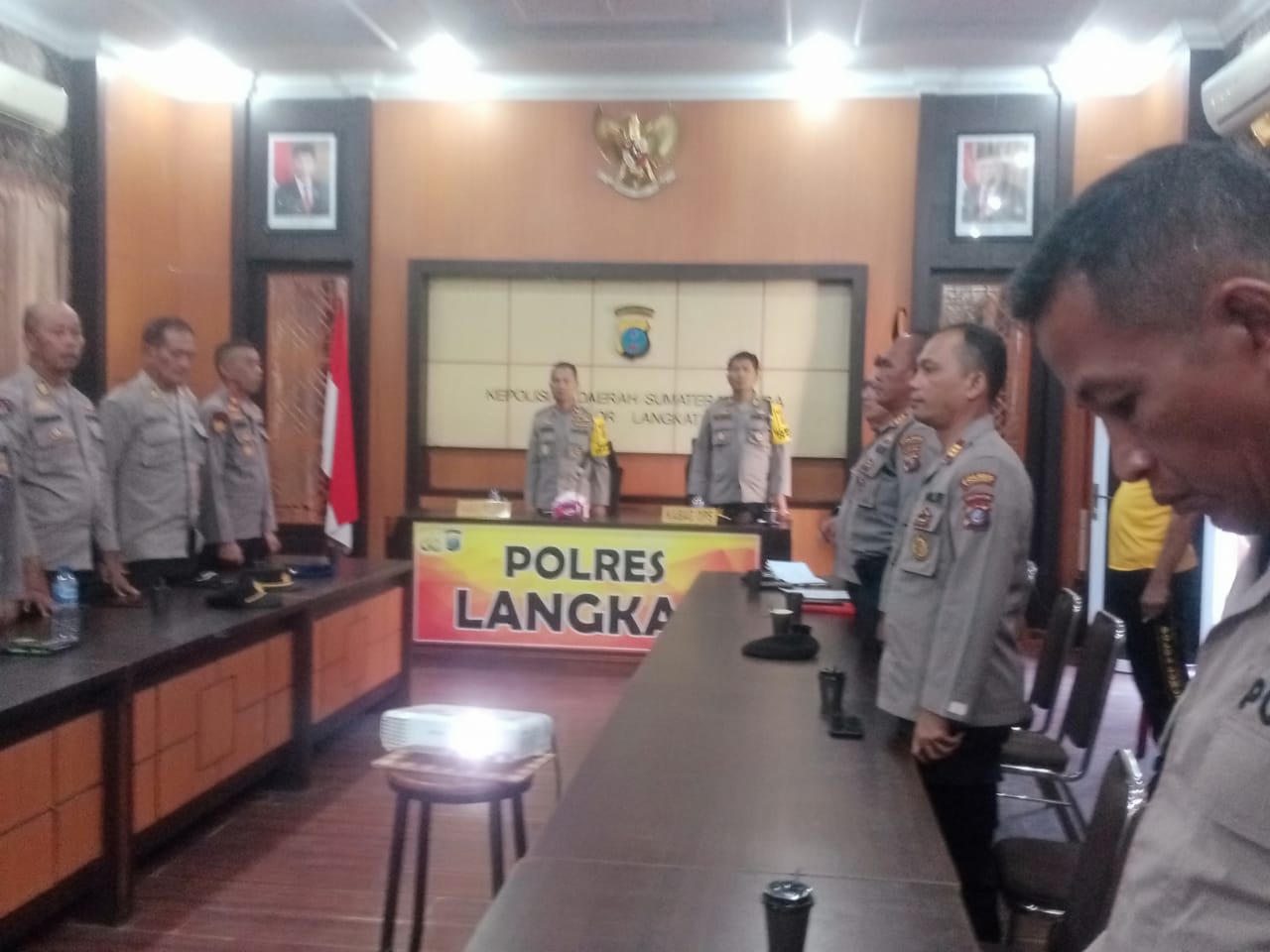 Kapolres Langkat Hadiri Sertijab Kapolda Sumut