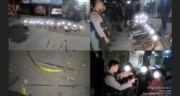 Ya Ampun! Bawa Celurit dan Stick Golf, 12 Gangster Kampungan di Bekasi Timur Dicokok Polisi