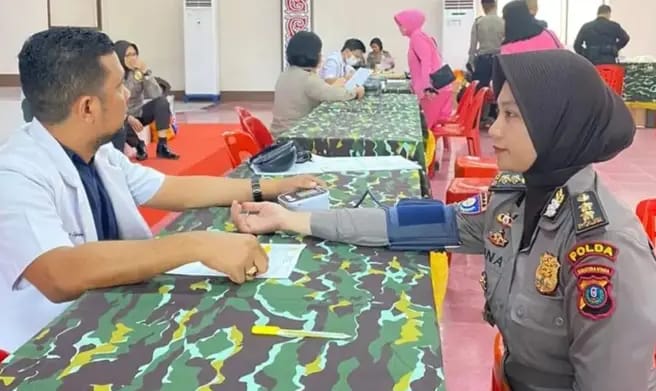 Hari Jadi Polwan Ke-75 Tahun 2023, Polwan Poldasu Sumut Gelar Donor Darah