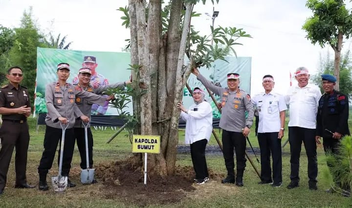 Polda Sumut Tanam 54.310 Pohon, Lestarikan Negeri Penghijauan Sejak Dini