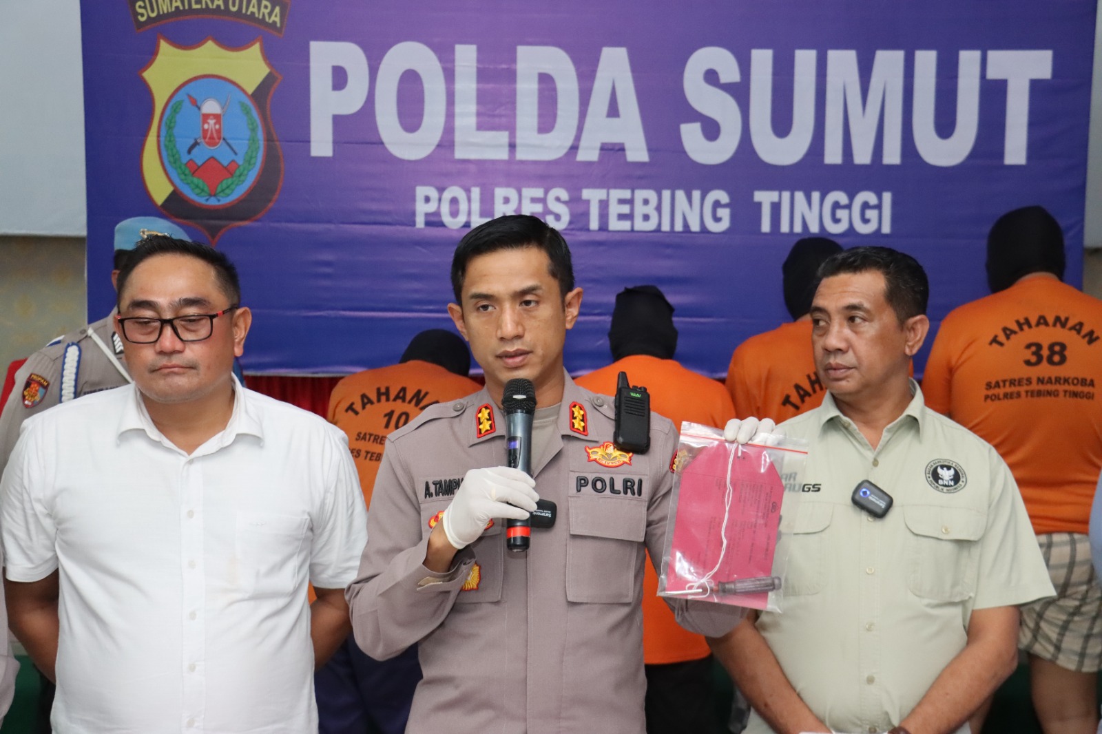 Polres Tebing Tinggi Amankan Penampung 23 Pekerja Imigran