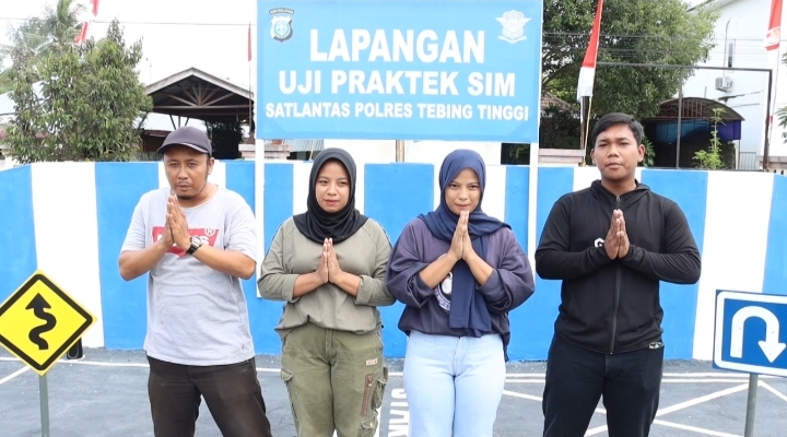 Pemohon SIM-C Di Kota Tebing Tinggi Apresiasi Model Uji Praktek Huruf S