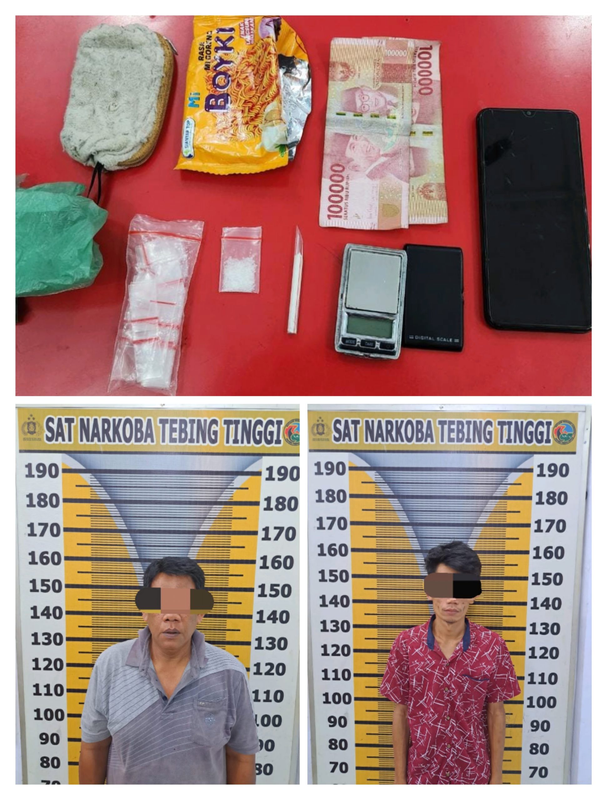 Dodo Dan Sapta Ditangkap Satnarkoba Polres Tebing Tinggi, 1 Paket Sabu Diamankan