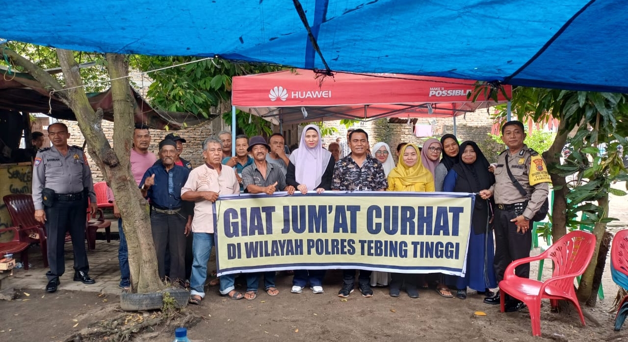 Kasat Narkoba AKP J.H. Panjaitan, S.Sos, S.H, M.H Pimpin Giat Jumat Curhat Polres Tebing Tinggi