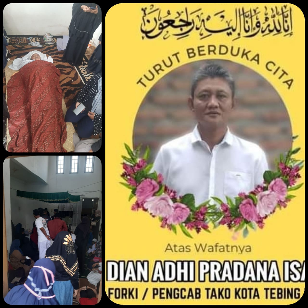 Tokoh Pemuda Berjiwa Sosial Dian Adhi Pradana Isa Meninggal Dunia, Kota Tebingtinggi Berduka