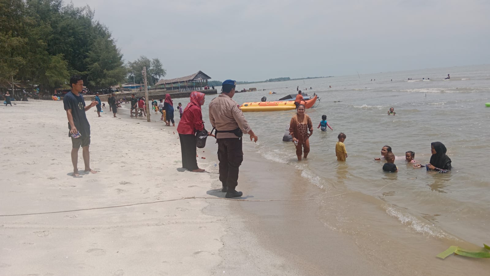 Sat Pol Airud Polres Sergai Monitoring Objek Wisata