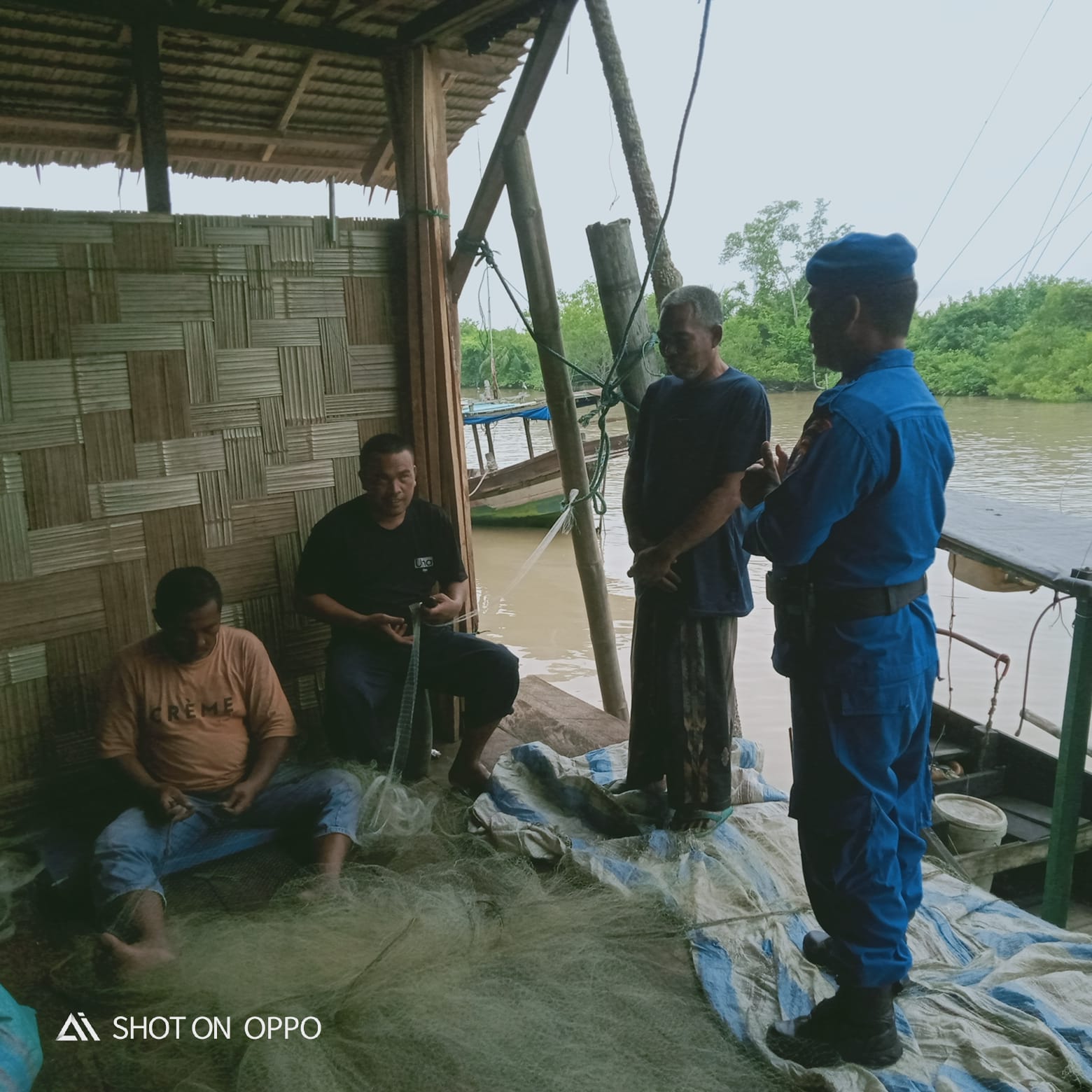 Satpol Airud Polres Sergai Sampaikan Binluh Dan Dikmas Batas Penangkapan Ikan