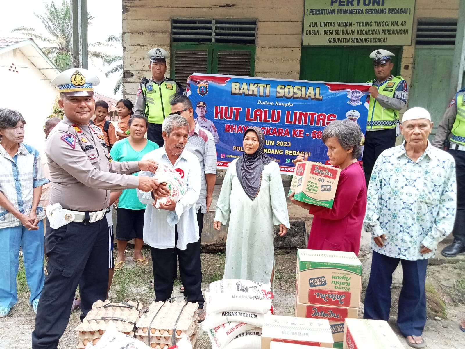 Kasat Lantas Polres Sergai Gelar Baksos HUT Polantas Bhayangkara Ke-68