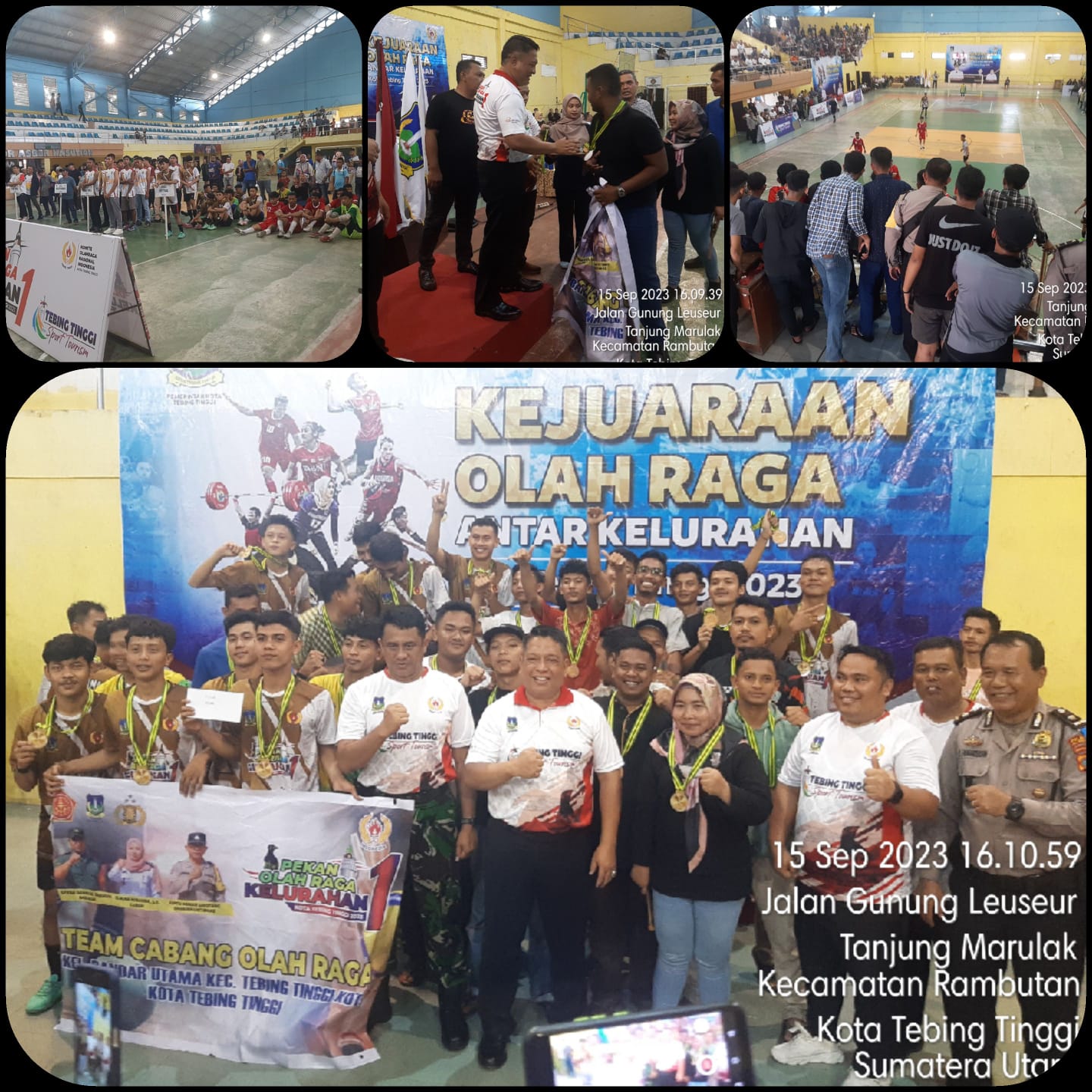 Kelurahan Bandar Utama, raih Juara 1 Futsal Pekan Olah Raga Antar Kelurahan Kota Tebingtinggi Tahun 2023