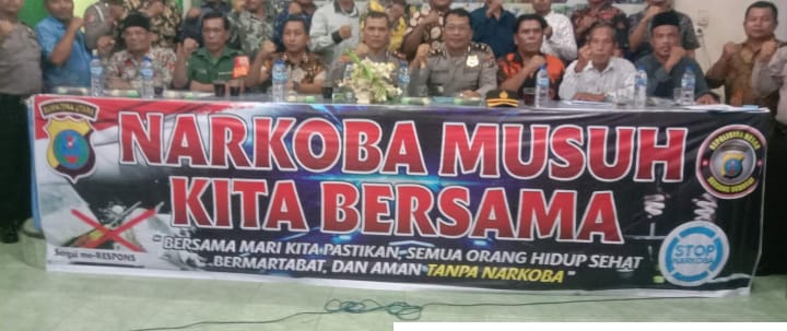 Kapolsek Pantai Cermin AKP M. Tambunan, S.H Deklarasi Lawan Peredaran Narkoba