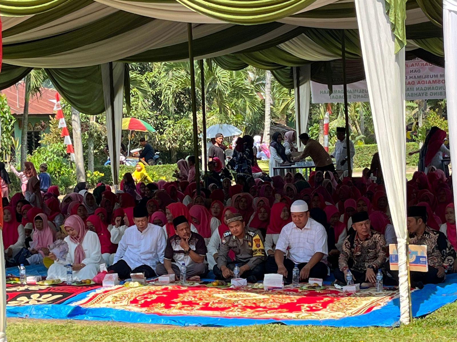 Bhabinkamtibmas Polsek Tebing Tinggi Hadiri Wirid Akbar MTMD Desa Sibulan