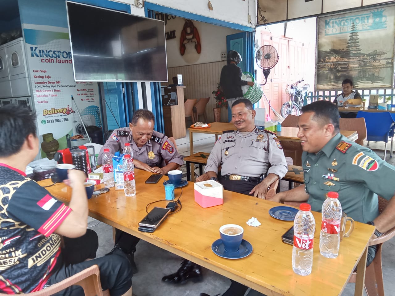 Jalin Kemitraan, Kasat Binmas Polres Tebing Tinggi AKP B.S.M. Tarigan Sambang Pokdarkamtibmas