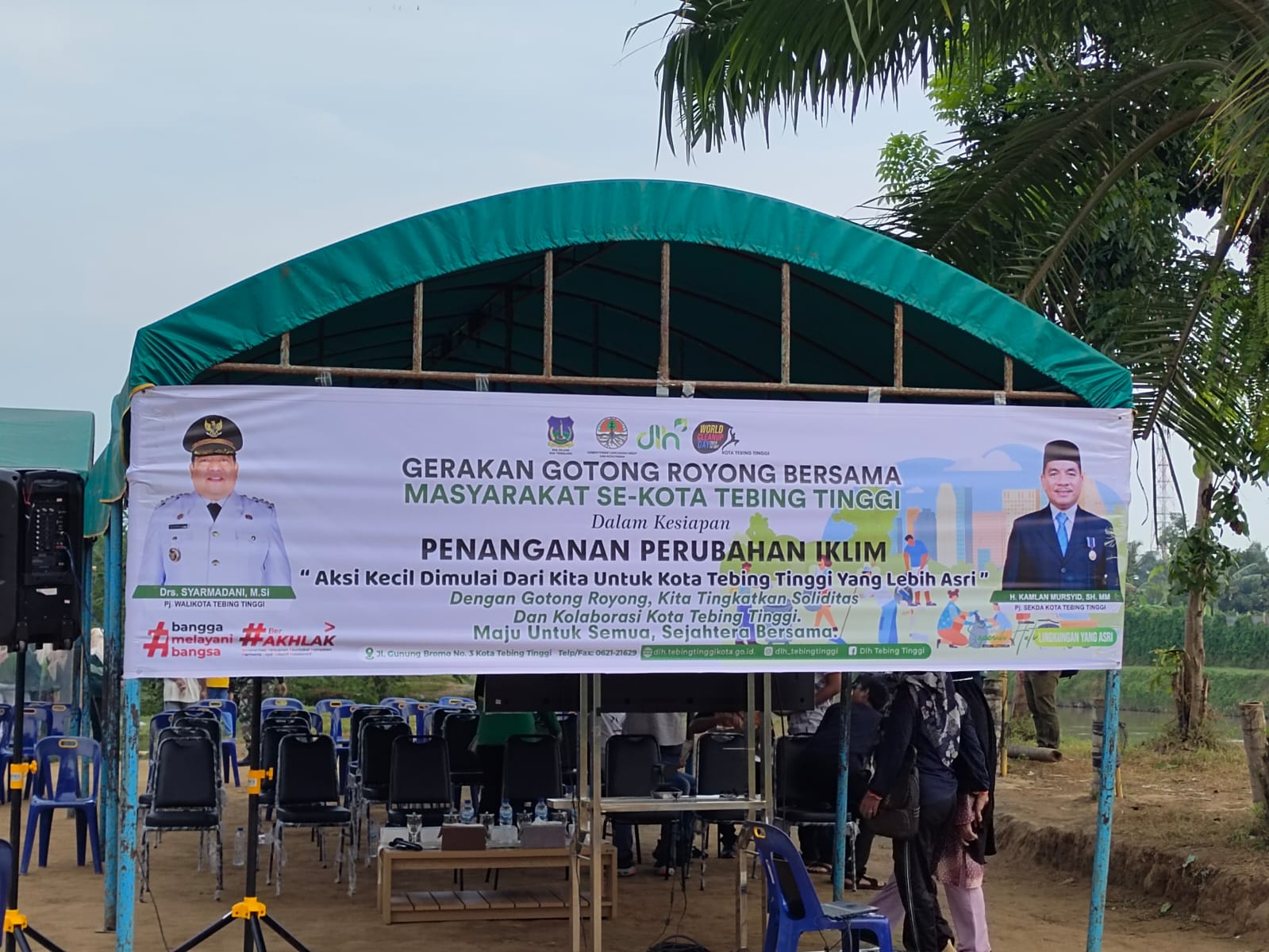 Polres Tebing Tinggi Gotong Royong Bersama Masyarakat se-Kota Tebing Tinggi