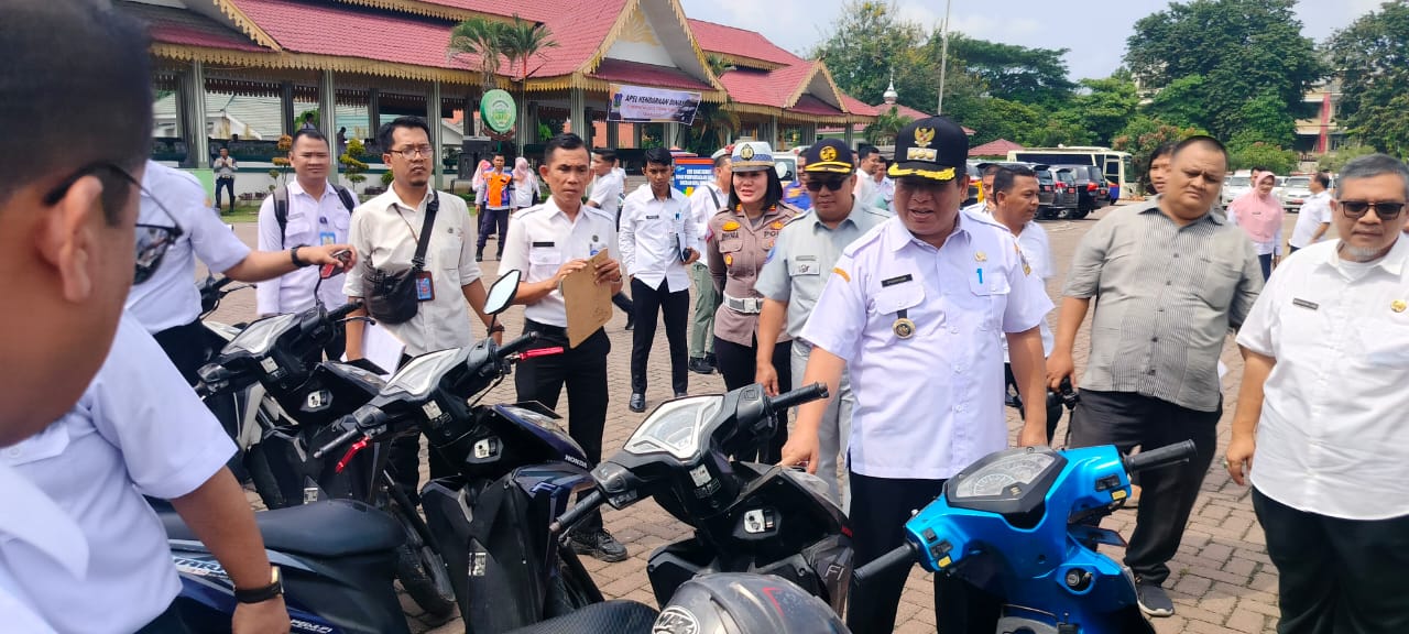 Kasat Lantas Polres Tebing Tinggi AKP Dhoraria S. Simanjuntak, S.H, M.H Hadiri Apel Kendaraan