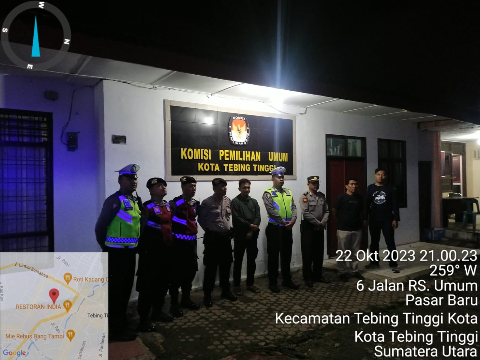 Jelang Pemilu, Satlantas Polres Tebing Tinggi Patroli di Seputaran Kota Dan Kantor KPU