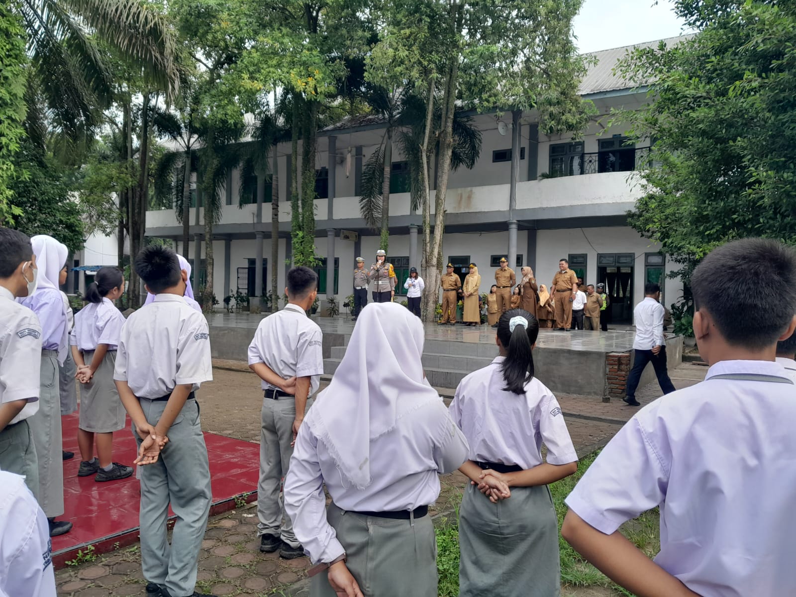 Kasat Lantas Polres Tebing Tinggi Sosialisasi Tertib Berlalulintas Dan Pencegahan Narkoba