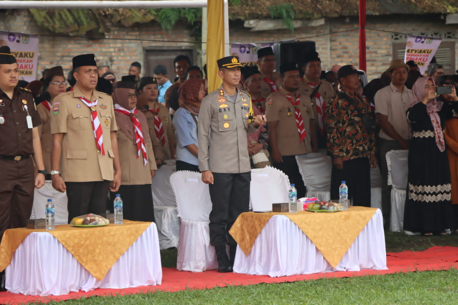 Kapolres Sergai AKBP Oxy Yudha Pratesta, S.Ik Hadiri Peringatan Hari Pramuka Ke-62