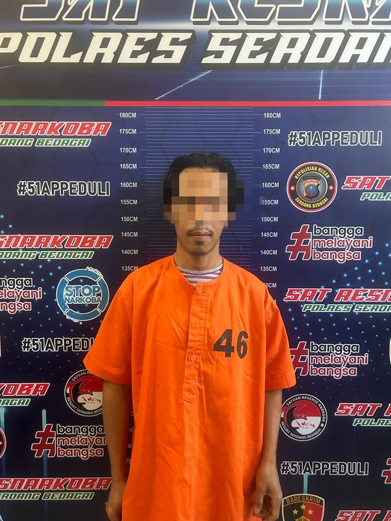 Sempat Buang Barbut, ‘Ki’ Warga Deliserdang Diringkus Satnarkoba Polres Sergai