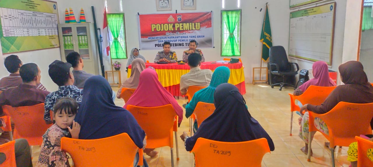 Ciptakan Kamtibmas Jelang Pemilu, Polres Tebing Tinggi Laksanakan Pojok Pemilu