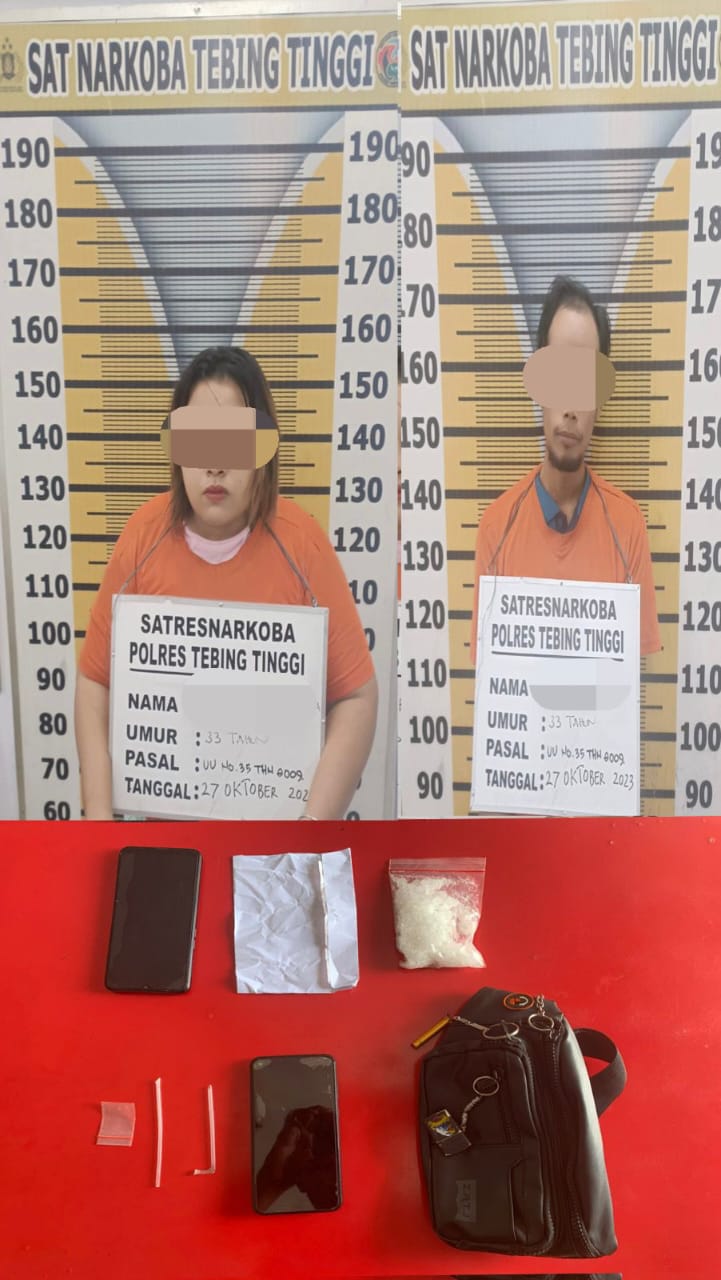 Satnarkoba Polres Tebing Tinggi Amankan 2 Pemain Sabu Dan 48,77 Gram Sabu