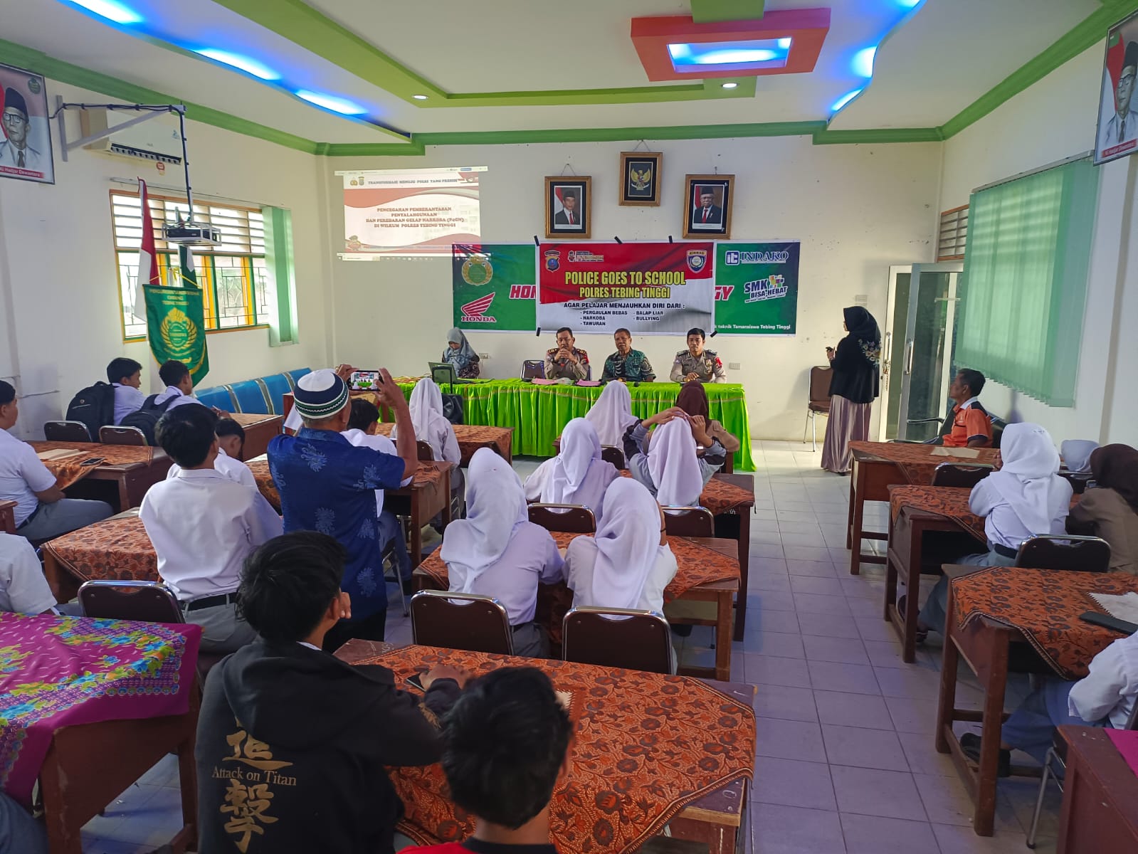 Sat Binmas Polres Tebing Tinggi Sambangi Pelajar Dan Sosialisasi RAN PIJAR