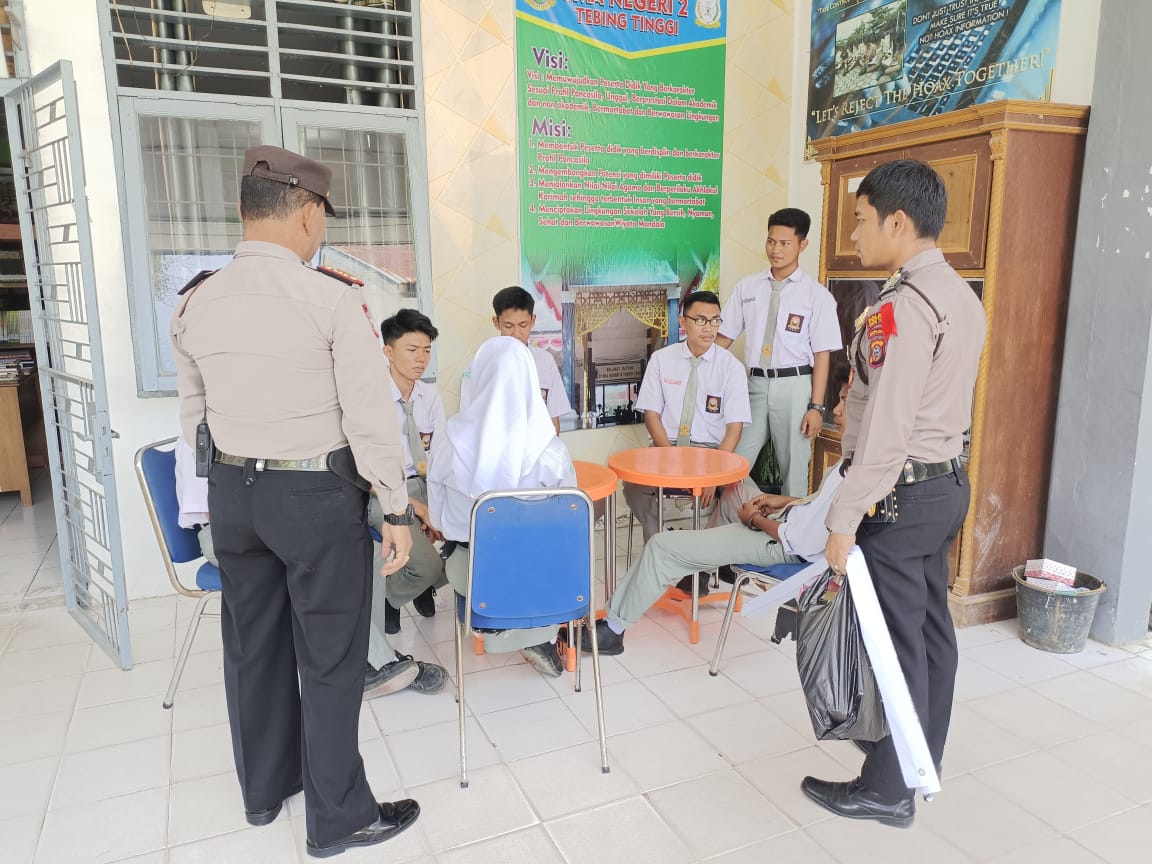 Polres Tebing Tinggi Edukasi Pelajar Dalam Giat Cooling System