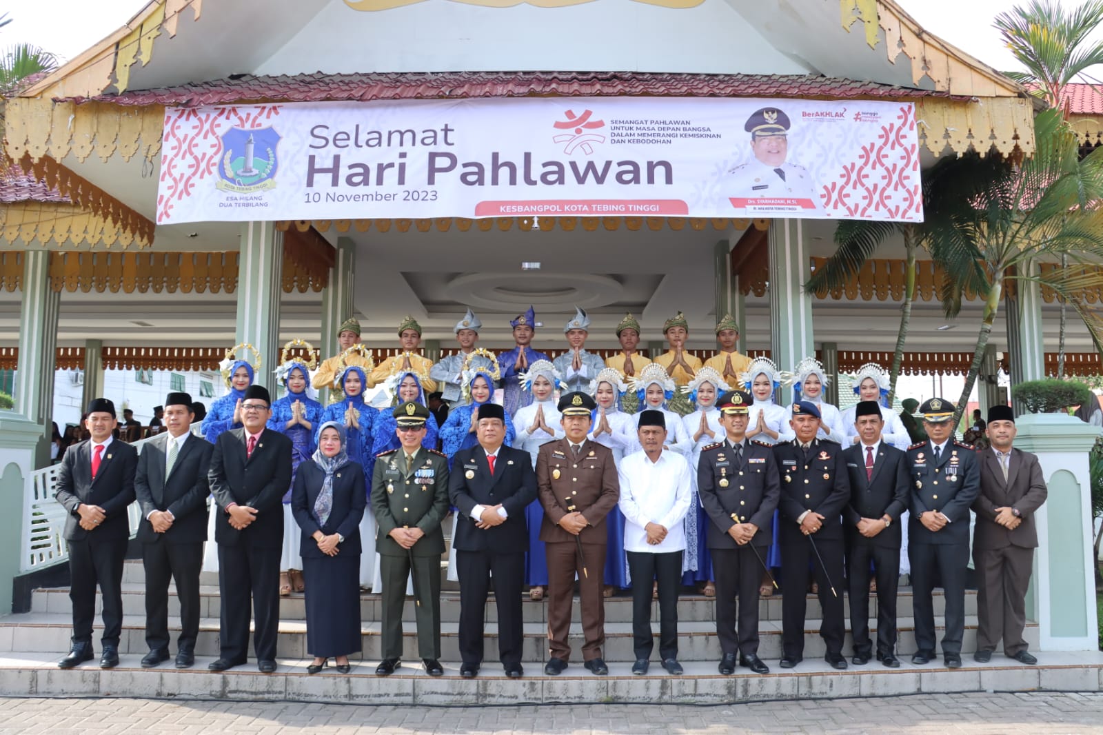 Kapolres Tebing Tinggi AKBP Andreas L.J. Tampubolon, S.Ik, M.K.P Hadiri Peringatan Hari Pahlawan Ke-78