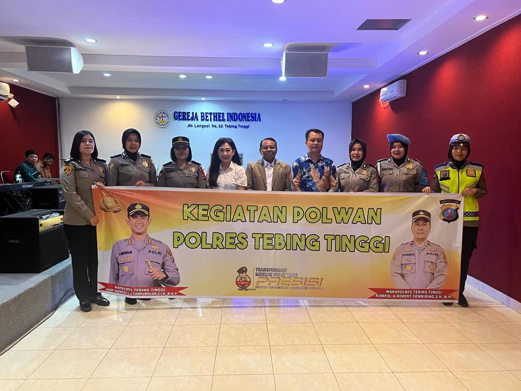 Polwan Polres Tebing Tinggi Laksanakan Minggu Kasih Dan Sosialisasi