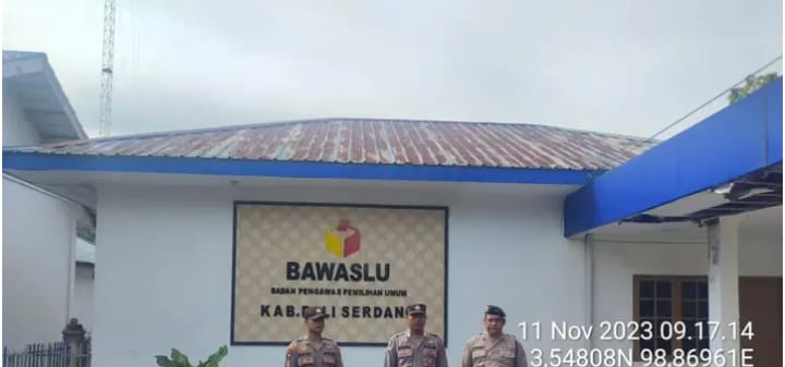 Polresta Deli Serdang Rutin Laksanakan Patroli Ke Kantor KPU dan Bawaslu