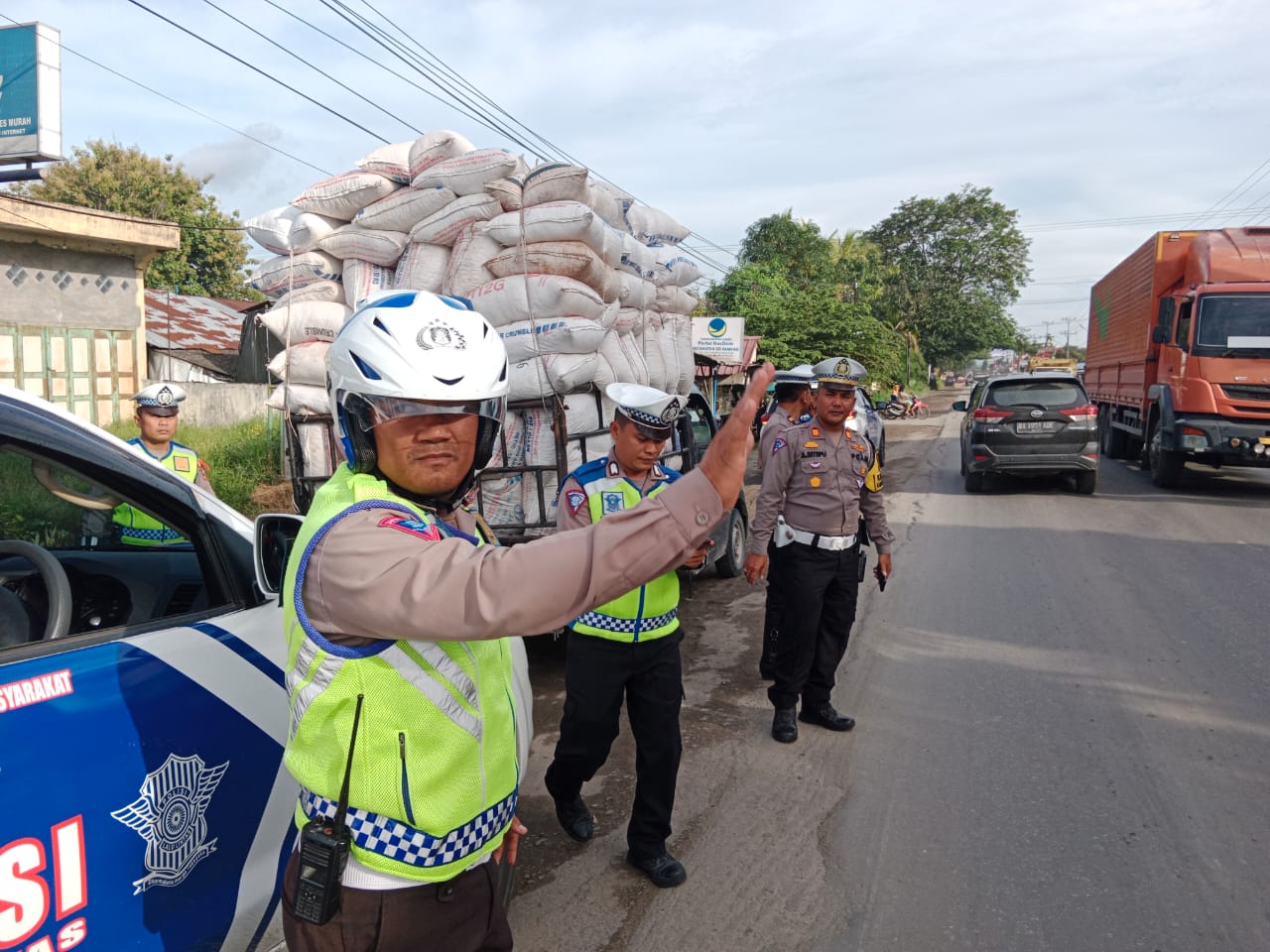 Kasat Lantas Polres Sergai AKP Andita Sitepu, S.H, M.H Pimpin Patroli Rutin