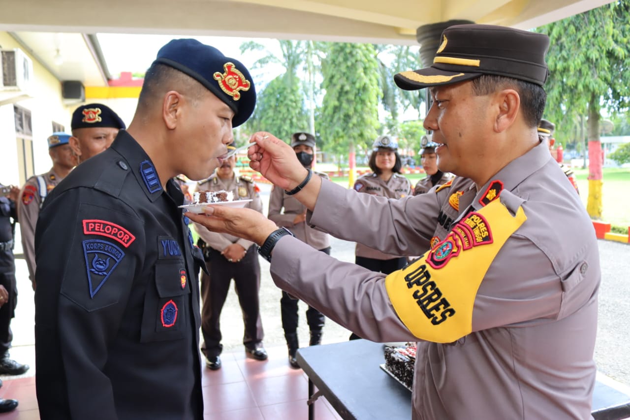 Kapolres Tebing Tinggi Beri Ucapan Selamat Dirgahayu Korps Brimob Polri Ke 78 Di Batalyon B