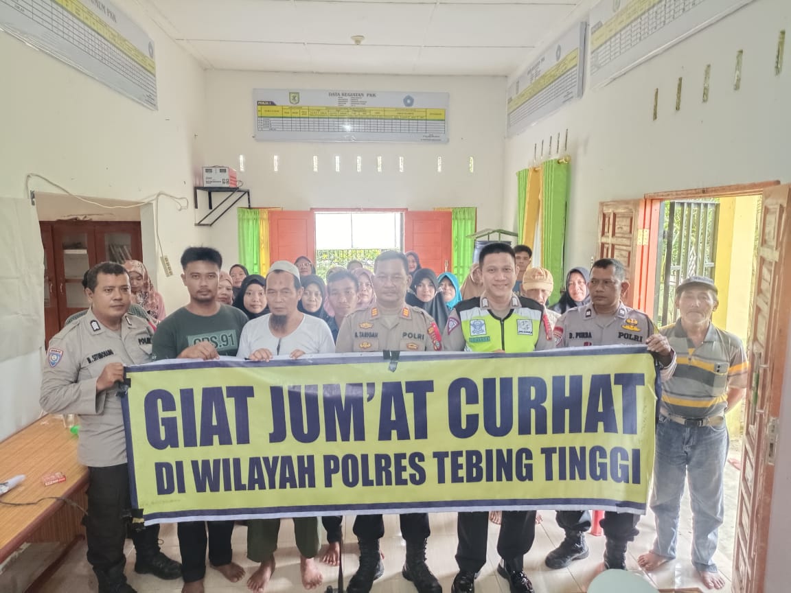 Polres Tebing Tinggi Ajak Kerja Sama Dengan Masyarakat Saat Jumat Curhat