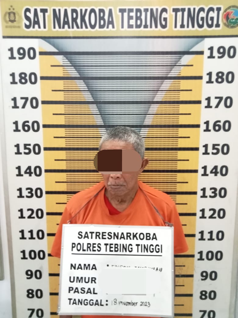 Sat Narkoba Polres Tebing Tinggi Tangkap Pria Tua Pemilik Sabu