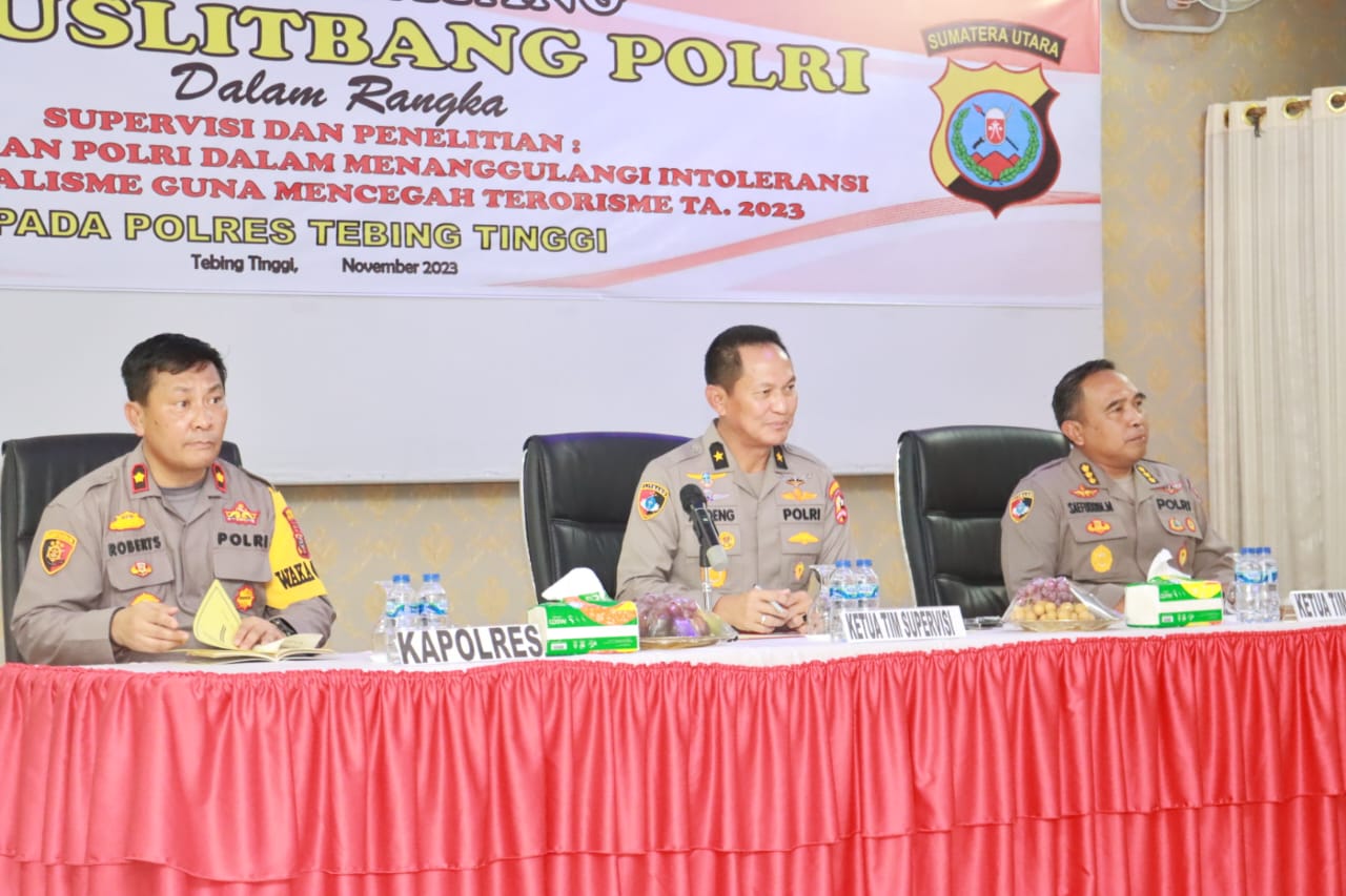 Polres Tebing Tinggi Kompol Terima Kunjungan Puslitbang Mabes Polri