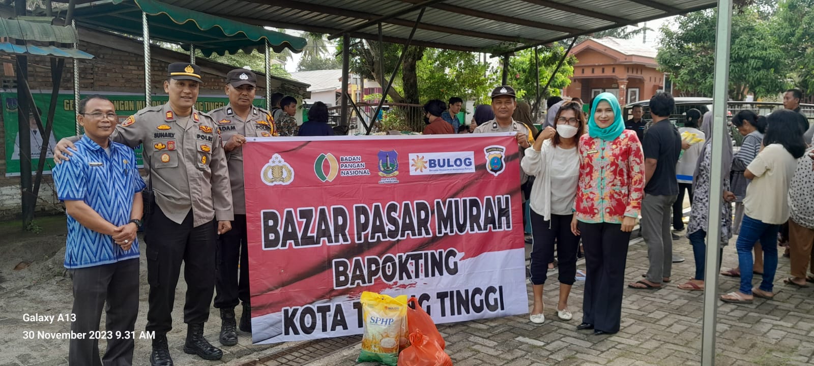 Kapolsek Rambutan AKP Suhaily Amri Hasibuan, S.H, M.H Hadiri Bazar Pasar Murah Kota Tebingtinggi