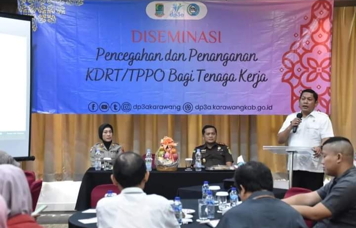 Pemkab Karawang, Gelar Diseminasi Pencegahan dan Penanganan KDRT/TPPO Bagi Tenaga Kerja