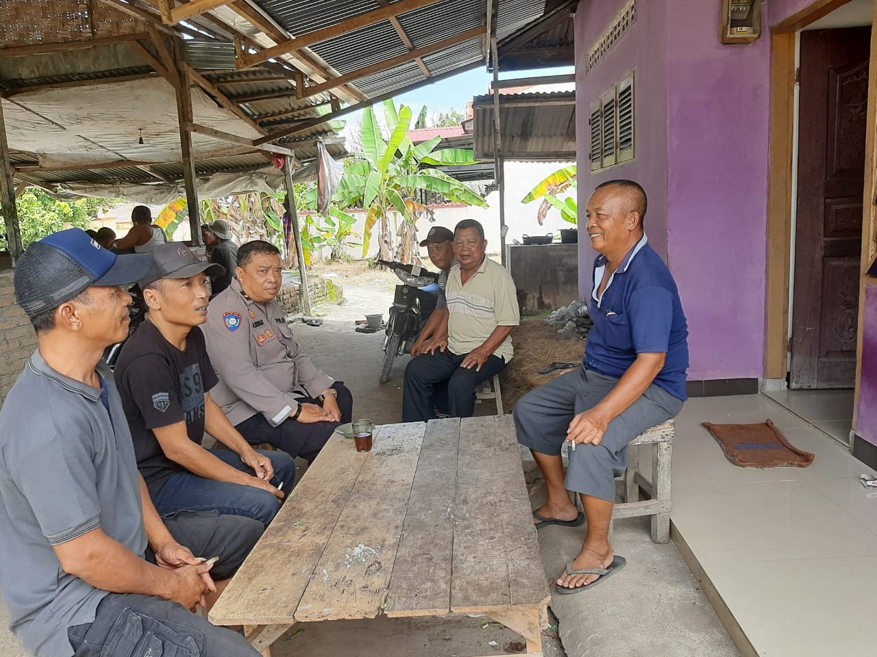 Bhabinkamtibmas Polsek Pantai Cermin Sambang Dan Monitoring Di Desa Pematang Kasih