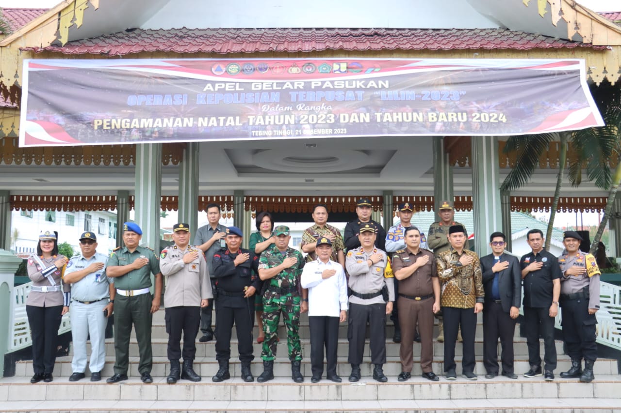 Wakapolres Tebing Tinggi Ikuti Apel Gelar Pasukan Operasi Lilin Toba 2023