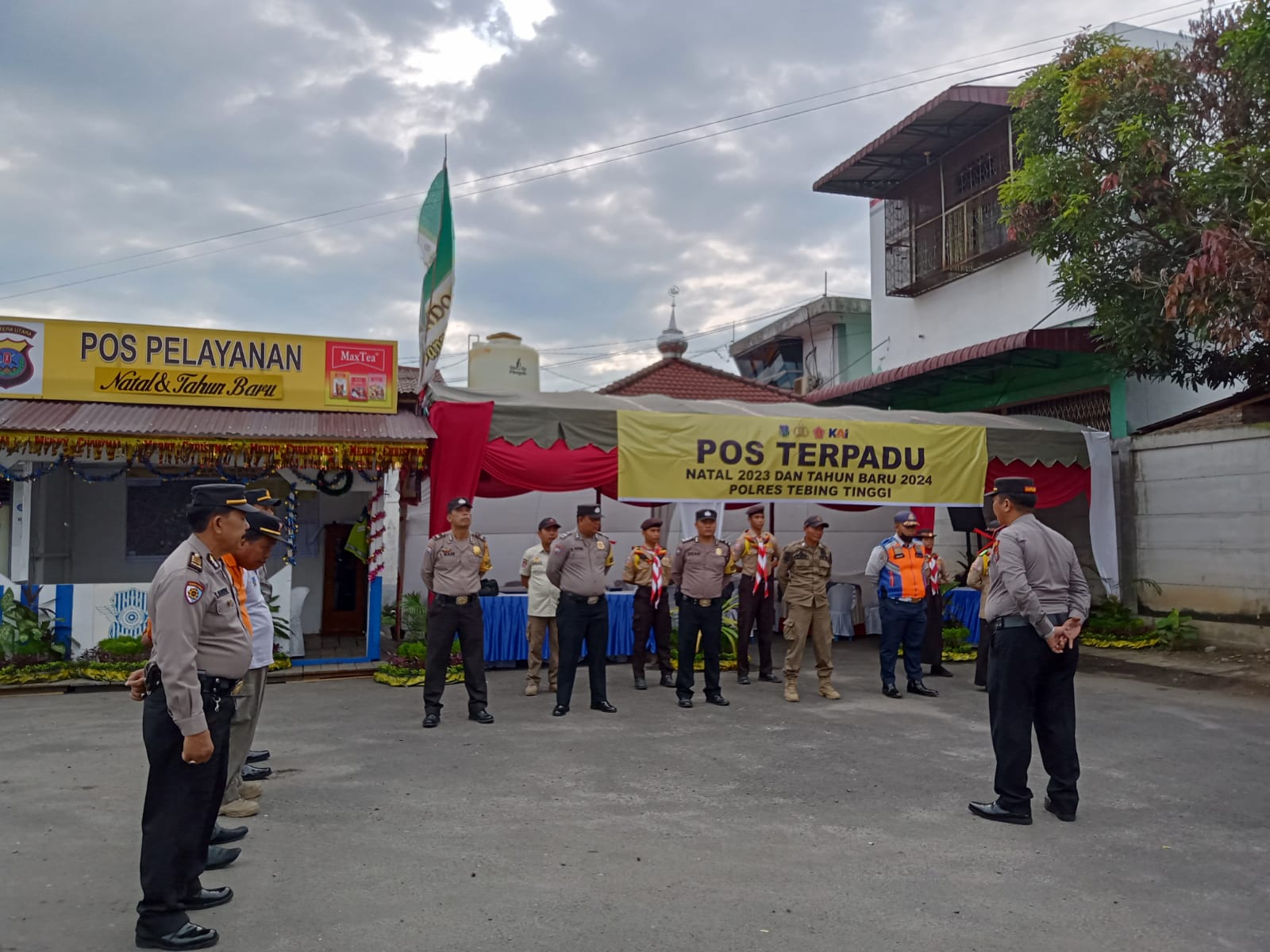 Polres Tebing Tinggi Pengamanan Stasiun KA Jelang Nataru